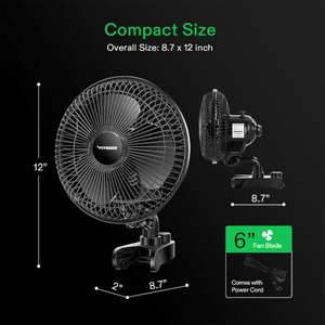 VIVOSUN 6 Inch Clip-On Fan Upgraded