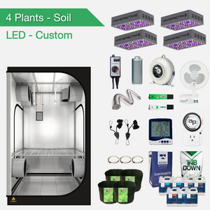 LED Soil Complete Grow Kits for 4 Plants