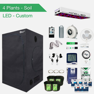 LED Soil Complete Grow Kits for 4 Plants