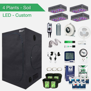 LED Soil Complete Grow Kits for 4 Plants