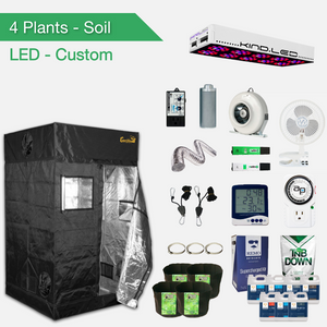 LED Soil Complete Grow Kits for 4 Plants