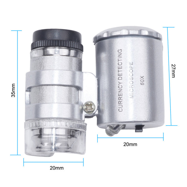 Best ECO Farm 60X Magnifying Mini Portable Clip LED Microscope for Sale ...