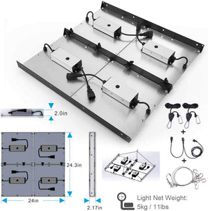 Carambola 4000W Full Spectrum LED Grow Light for 5x5 ft Grow Tents