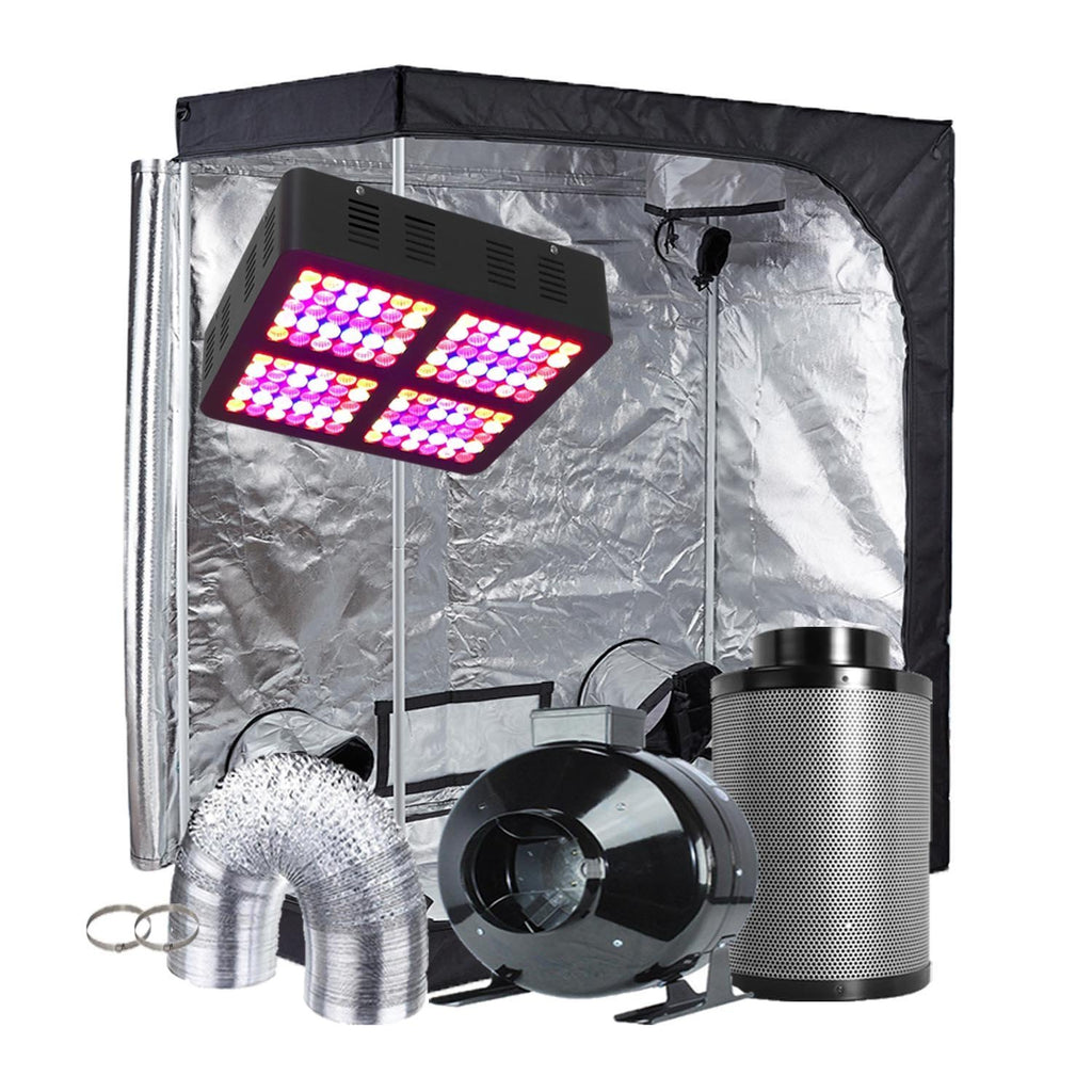 Nito Grow Box/tenda a LED 60 x 60 cm x 160 cm Grow Set completo filtro ai  carboni attivi con (Flexstar 120 W)