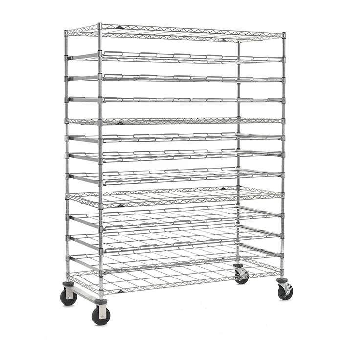 Super Erecta Mobile Multi-Tier Agribusiness Stainless Steel Drying Rack