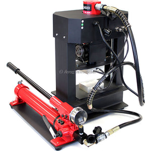 Across International 20 Ton Manual Hydraulic Rosin Press with Dual 4" x 3" Heating Platens, 220 Volt