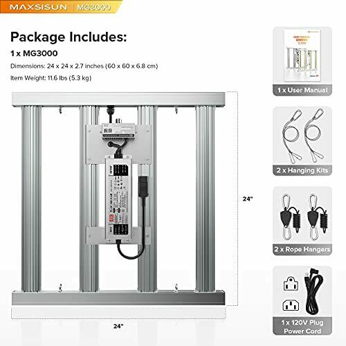 MAXSISUN MG3000 300W LED Grow Light for Your Indoor Plants